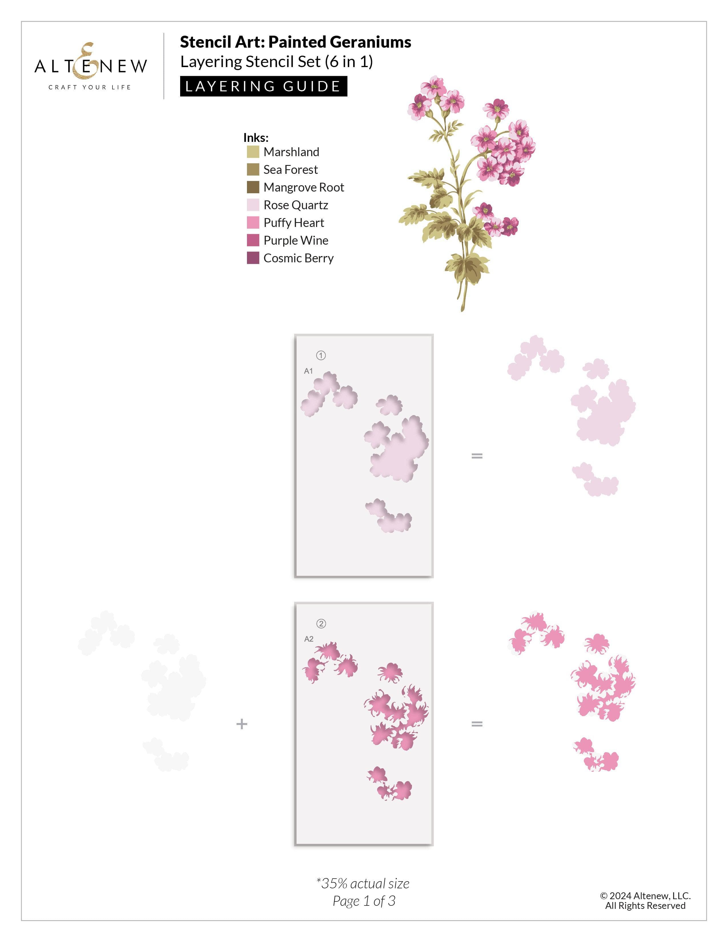altenew-painted-geraniums-stencil-art-schablone-6-in-1 image 3