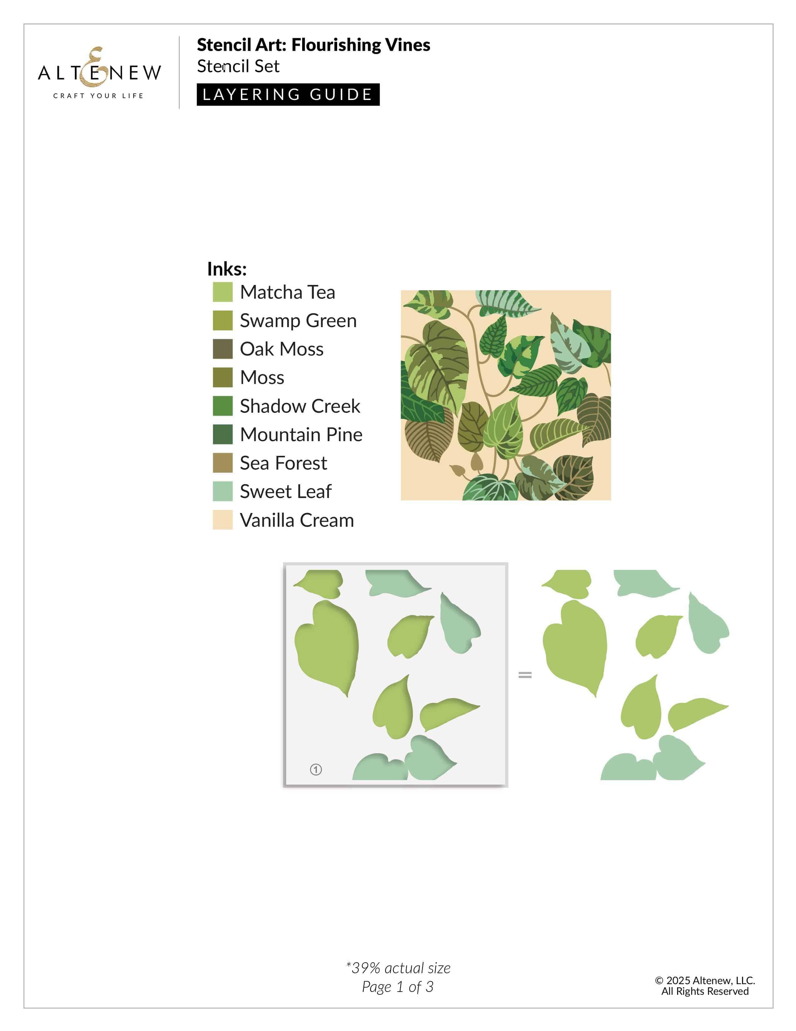 altenew-flourishing-vines-stencil-art-schablonen-6-in-1 image 3