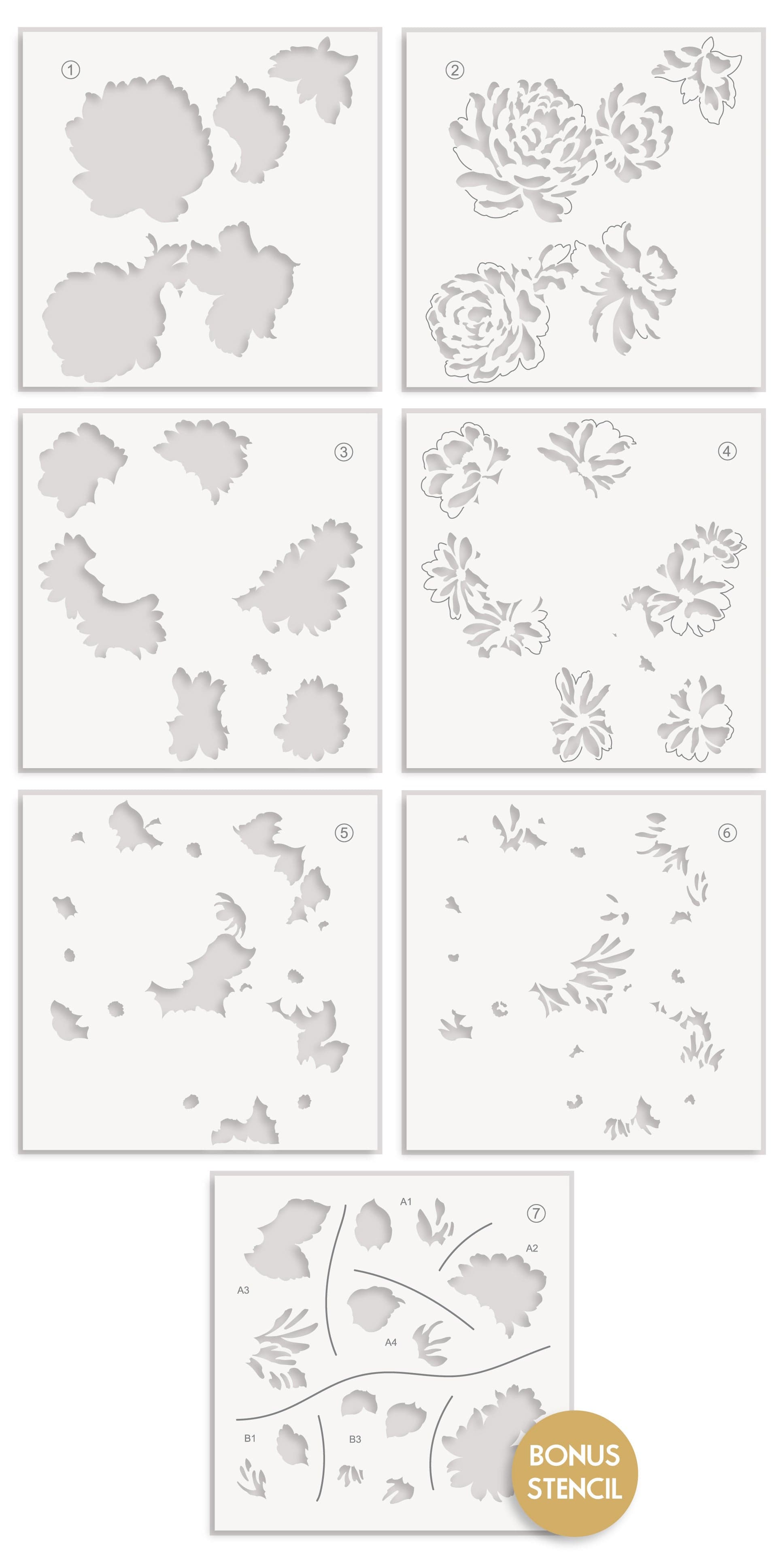altenew-flower-bed-layering-schablonen-6x6-zoll-floral image 7