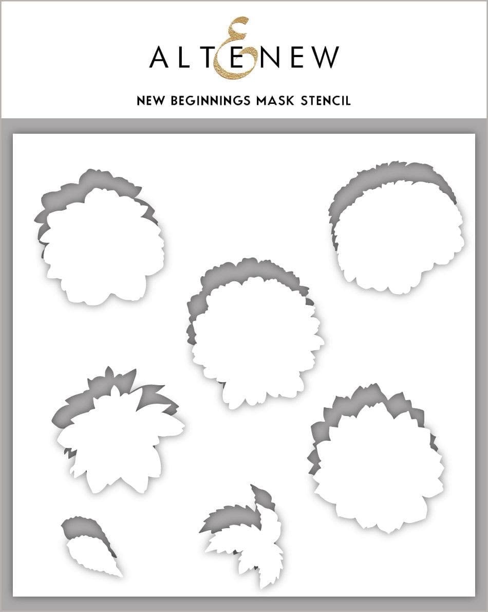 altenew-new-beginnings-mask-stencil-schablone-6x6-blumen image 1