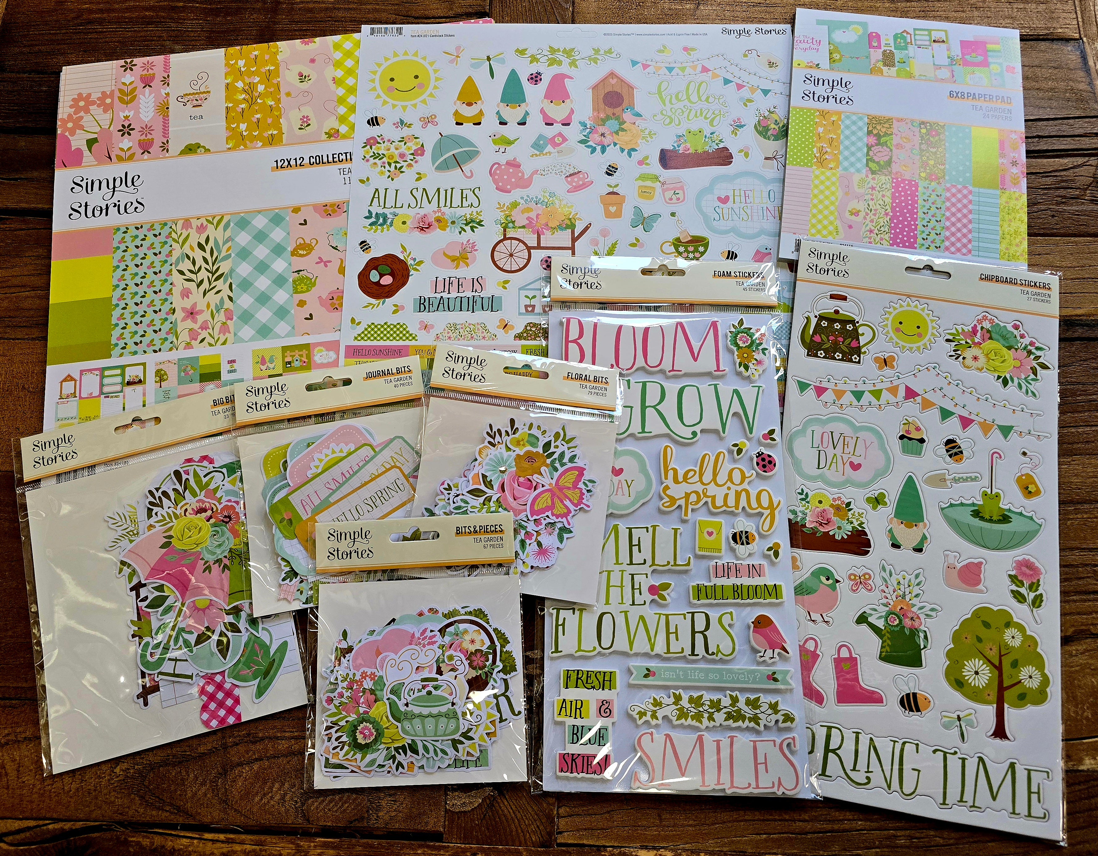 simple-stories-tea-garden-scrapbook-bundle-2-set image 1