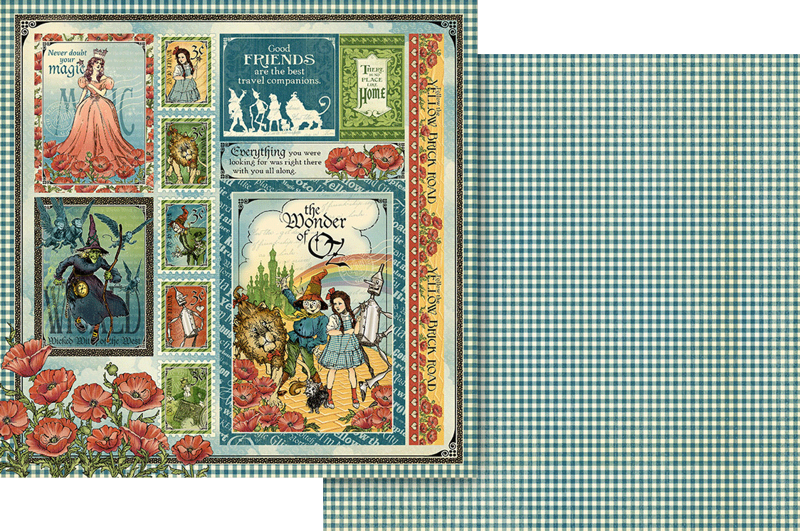 graphic-45-wonder-of-oz-designpapier-8x8-24-bogen-vintage image 2