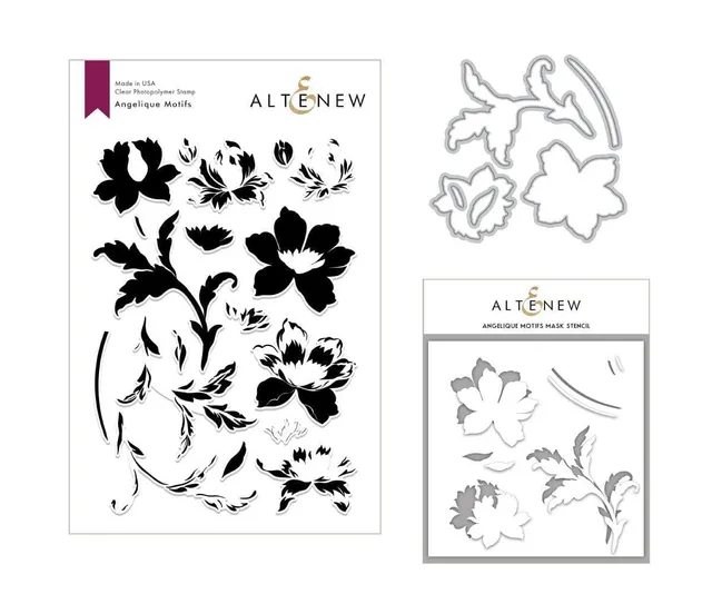 altenew-angelique-motifs-mask-stencil-blumen-schablone image 1