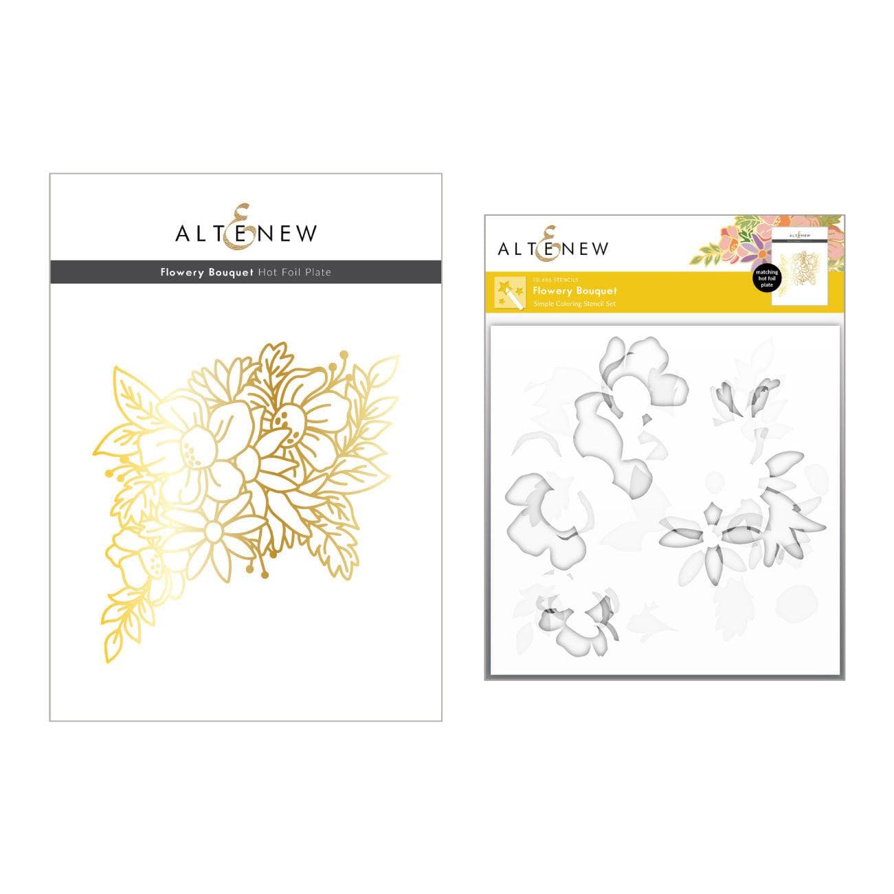 altenew-flowery-bouquet-hot-foil-plate-blumenstrauss image 1