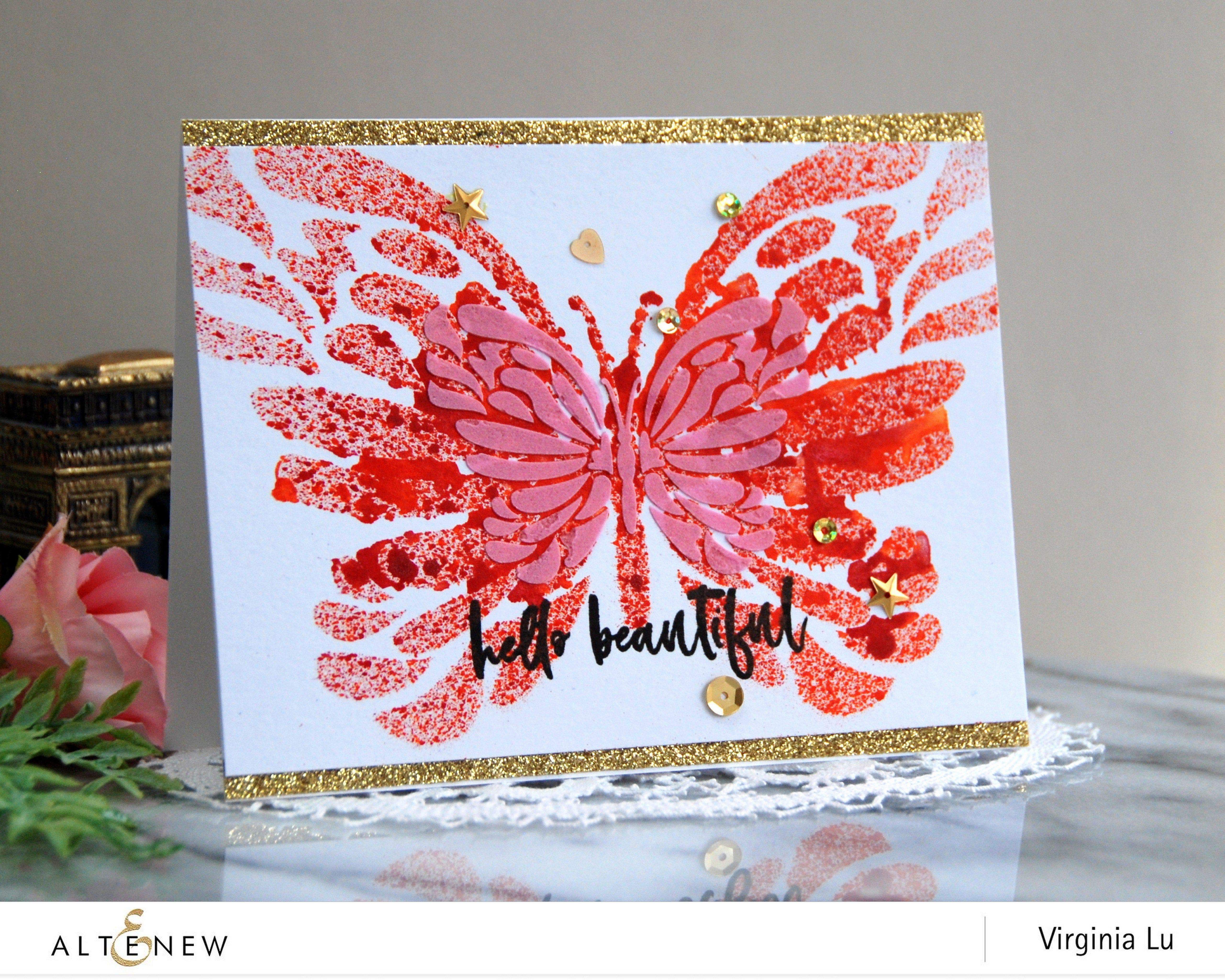 altenew-flowing-butterfly-stencil-schmetterling-6x6 image 3