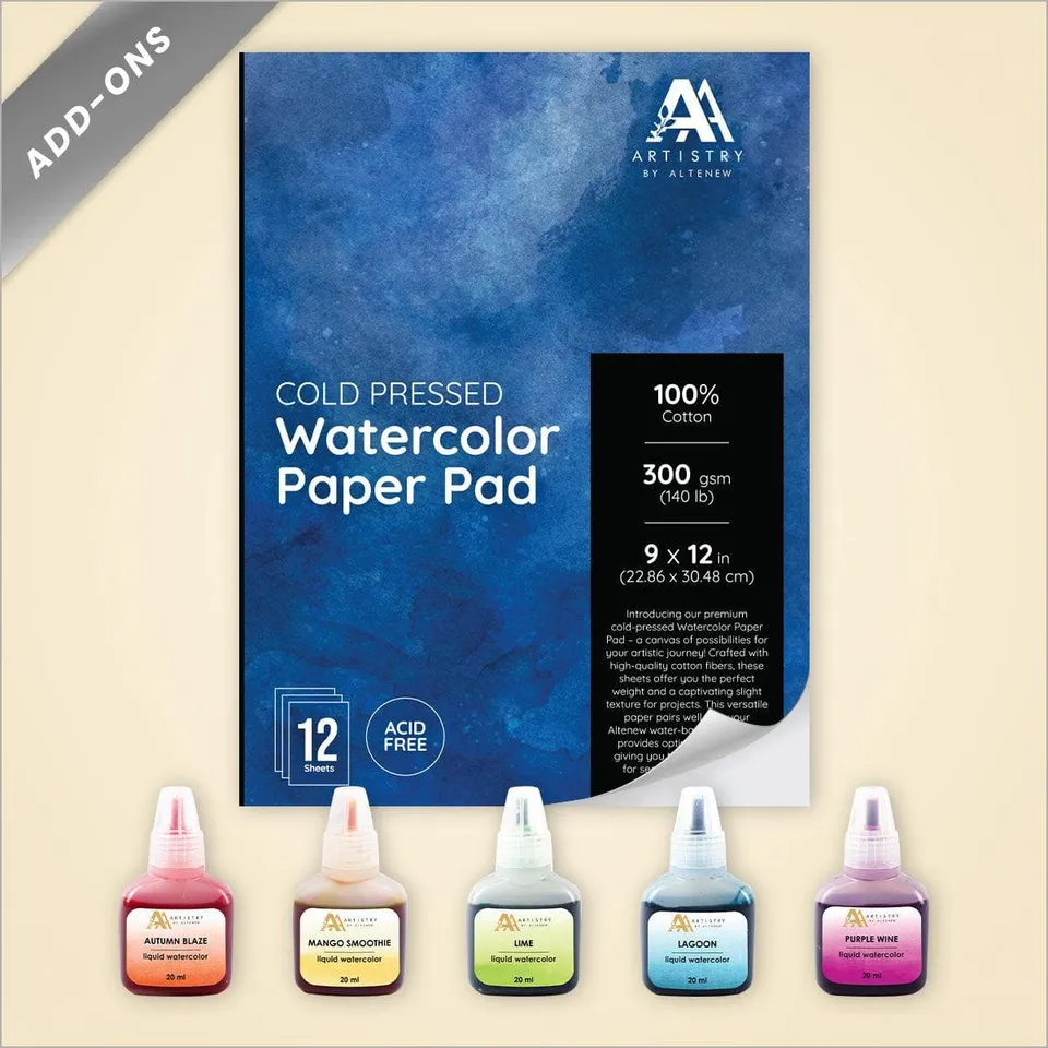 altenew-coloring-essentials-mixed-media-aquarellset-9x12 image 1