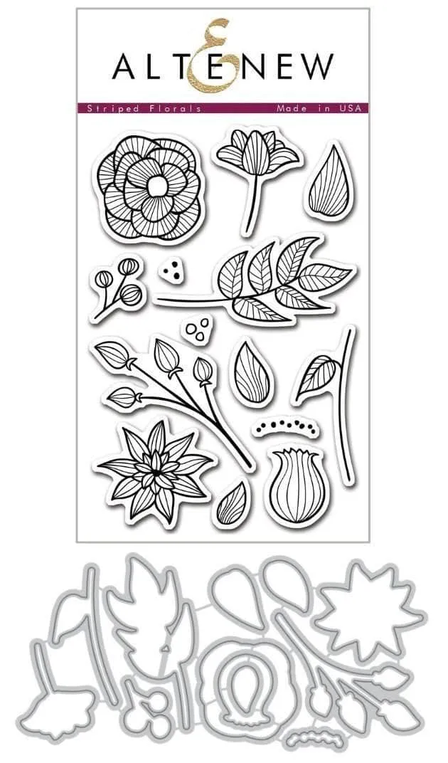 altenew-striped-florals-stempel-stanzen-bundle-modern image 1