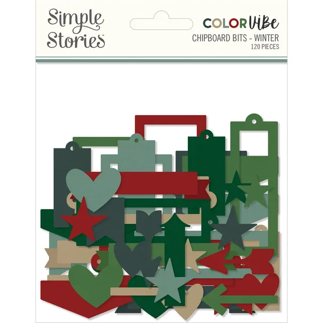 simple-stories-color-vibe-chipboard-bits-winter-120-teile image 1