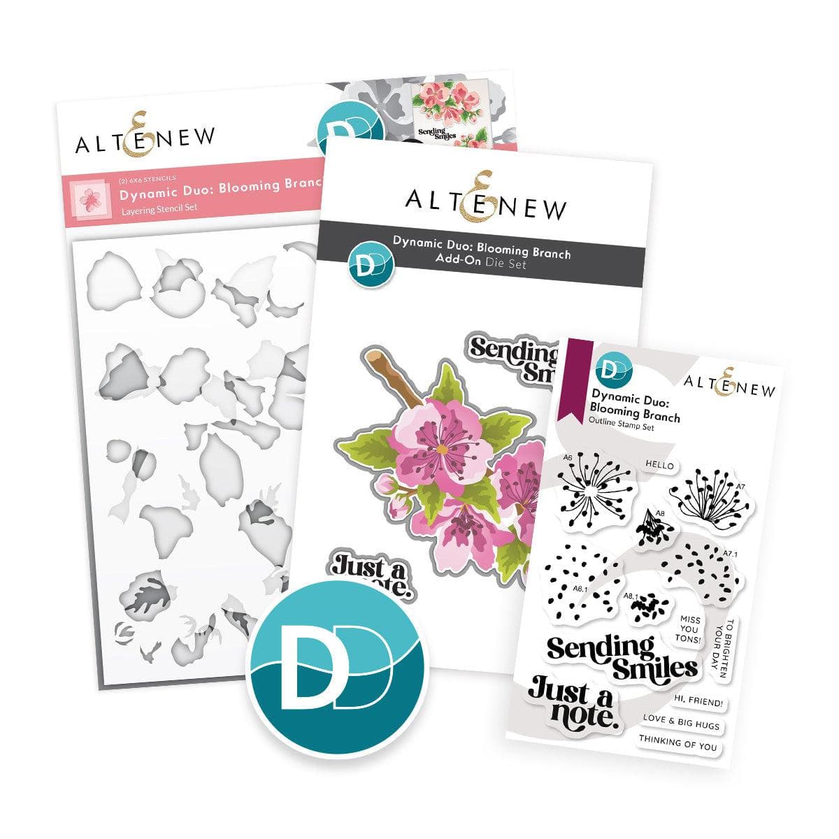 altenew-dynamic-duo-blooming-branch-add-on-die-bundle-3-teilig image 1