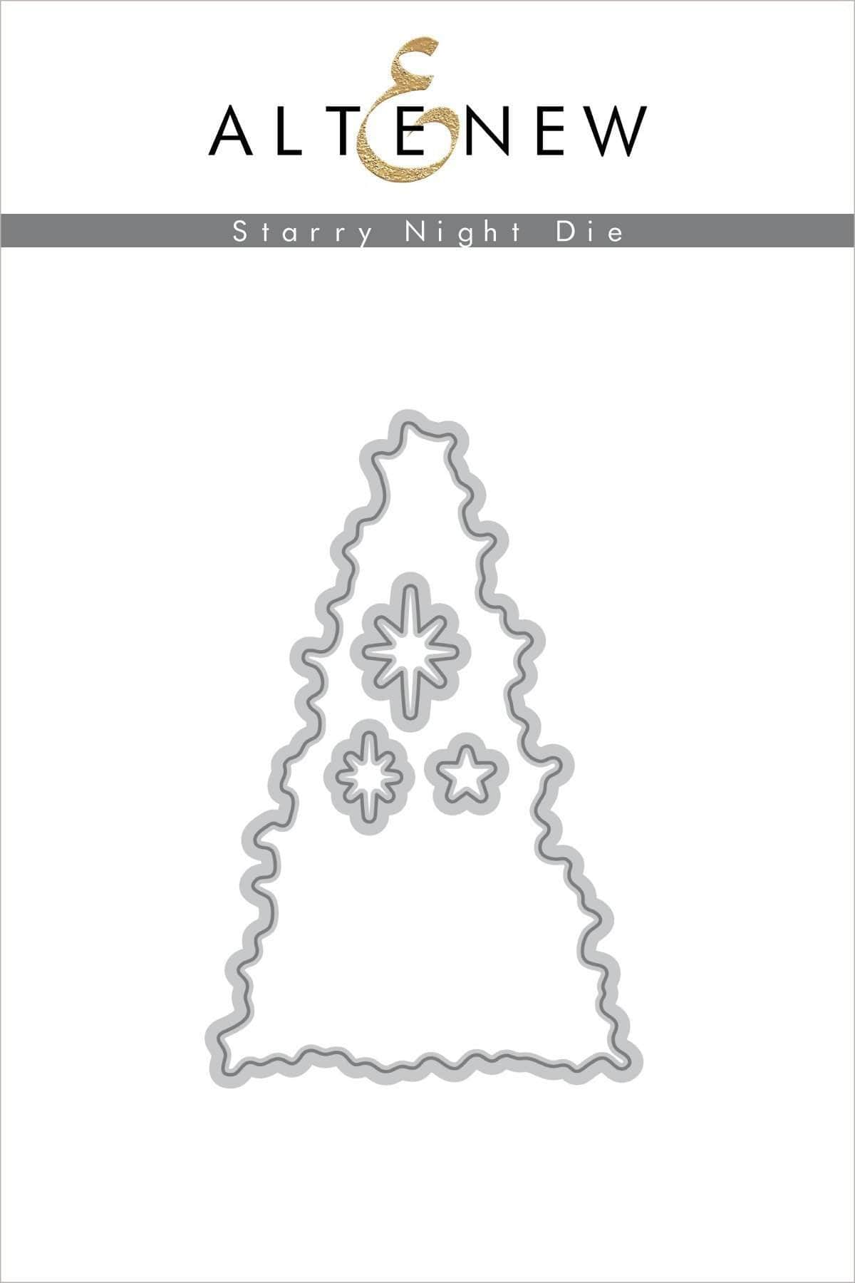 altenew-starry-night-stanzschablonen-baum-blume-4-teilig image 1