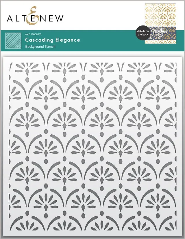altenew-cascading-elegance-stencil-schablone-6x6-zoll image 1