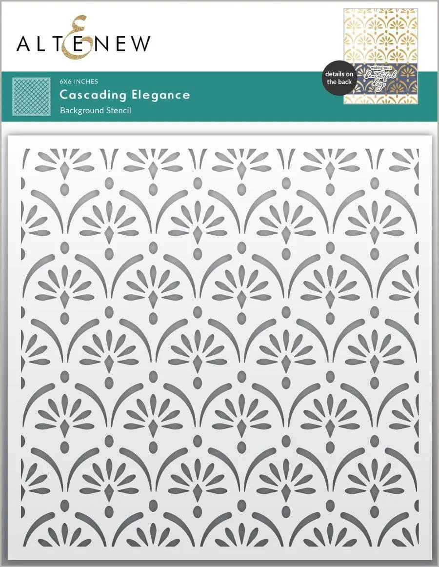 altenew-cascading-elegance-stencil-schablone-6x6-zoll image 1