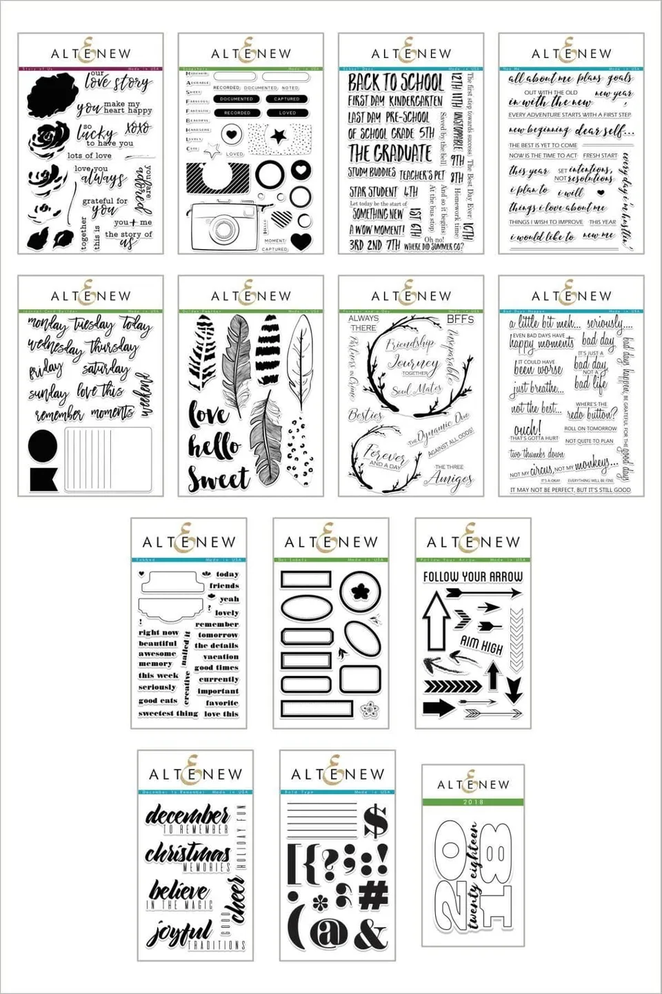 altenew-snapshots-of-our-story-stempel-bundle-14-sets image 1