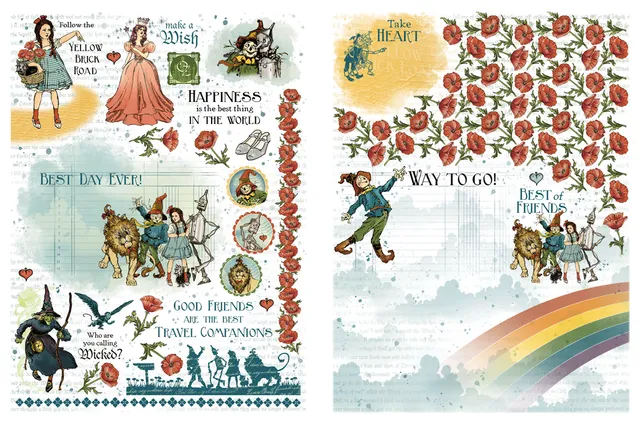 graphic-45-wonder-of-oz-rub-on-transfers-2-b-gen-6x8 image 1