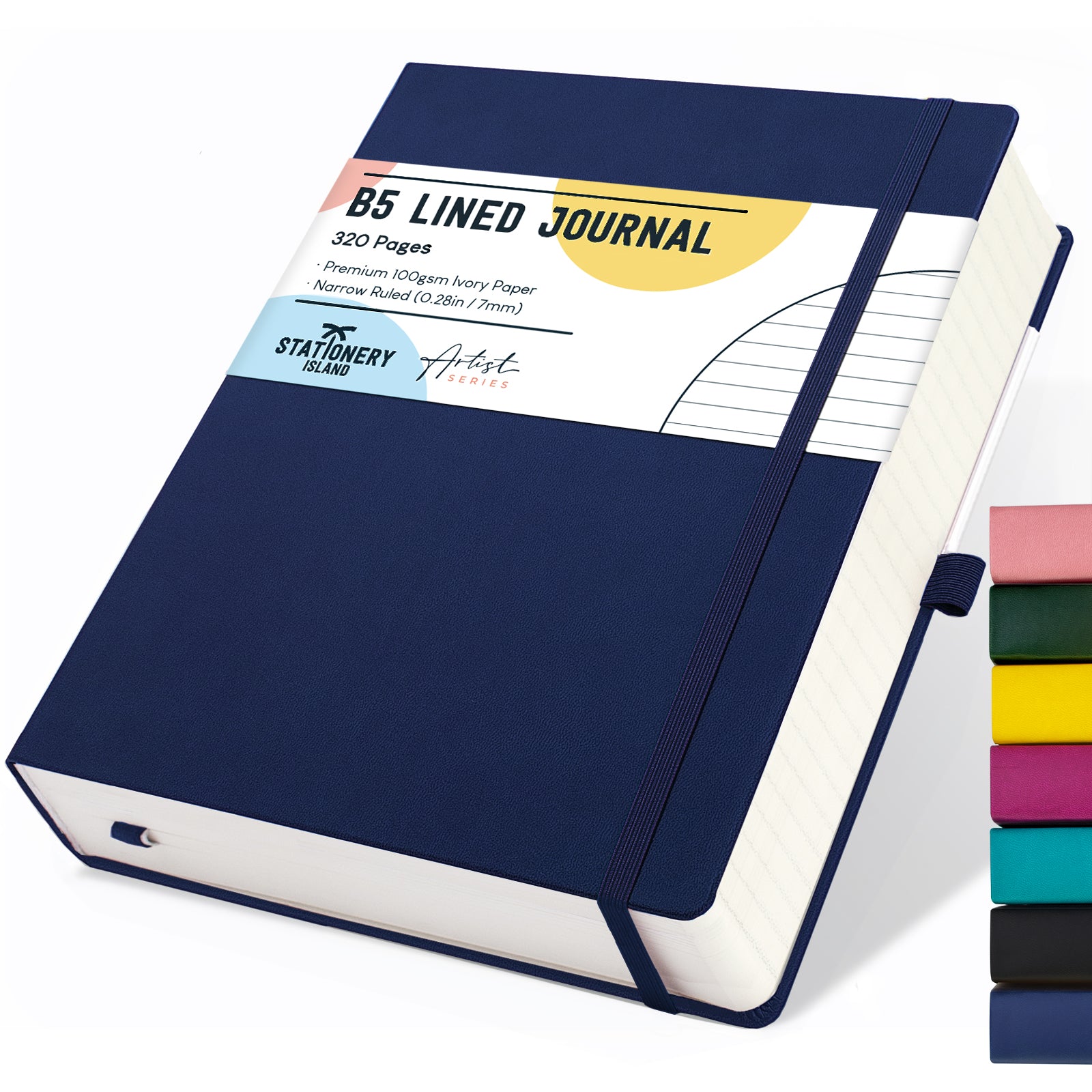 stationery-island-journal-notizbuch-b5-liniert-schwarz-320-seiten image 5