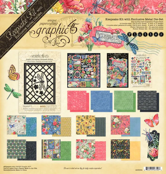 graphic-45-flutter-keepsake-kit-papierset-mit-dies-155-teile image 1