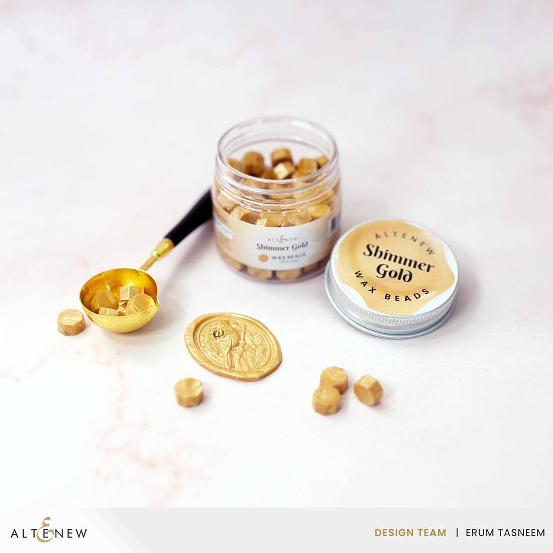 altenew-shimmer-gold-wax-beads-siegelwachs-100-perlen image 5