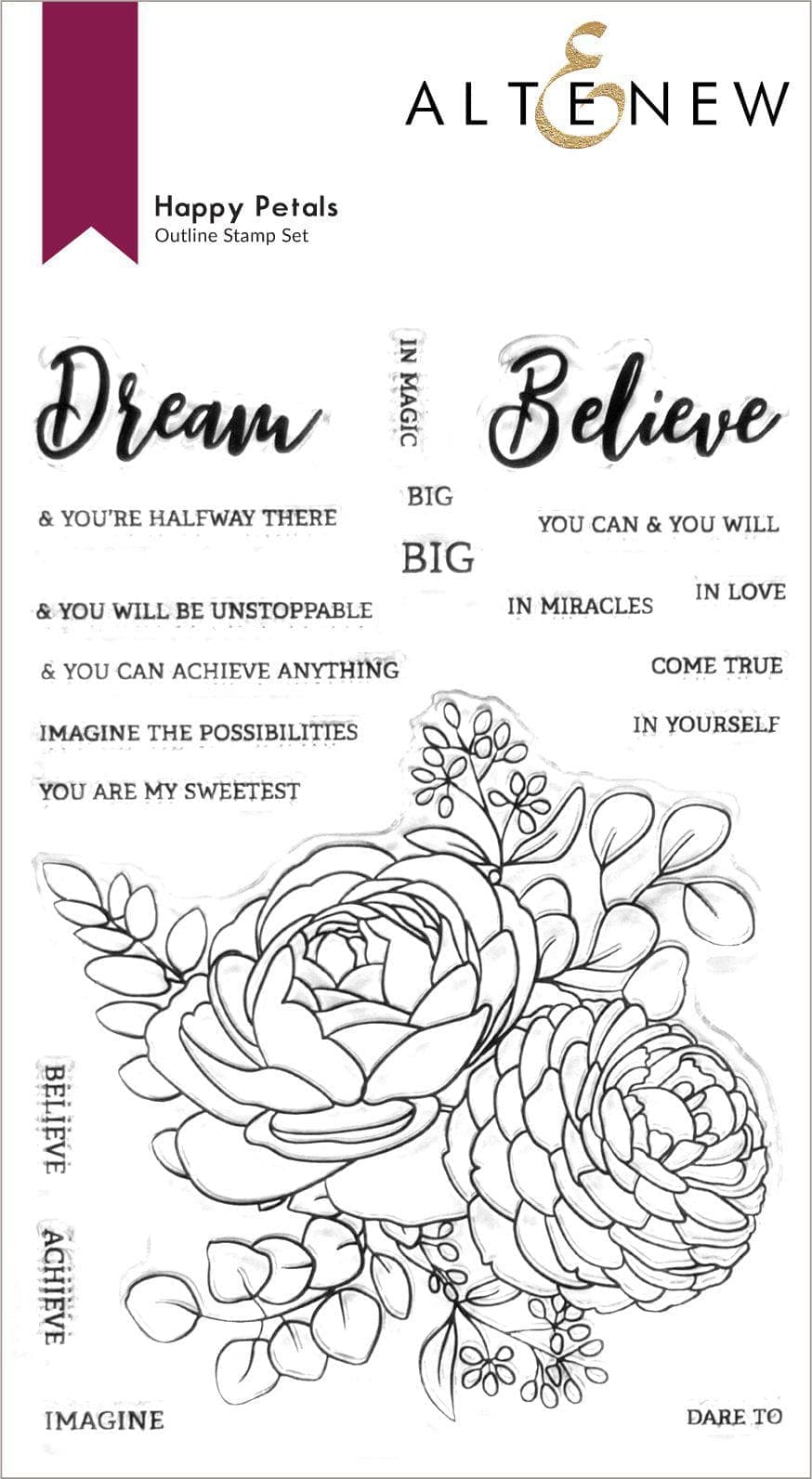 altenew-happy-petals-stamp-set-clear-stempel-blumen-4x6 image 1