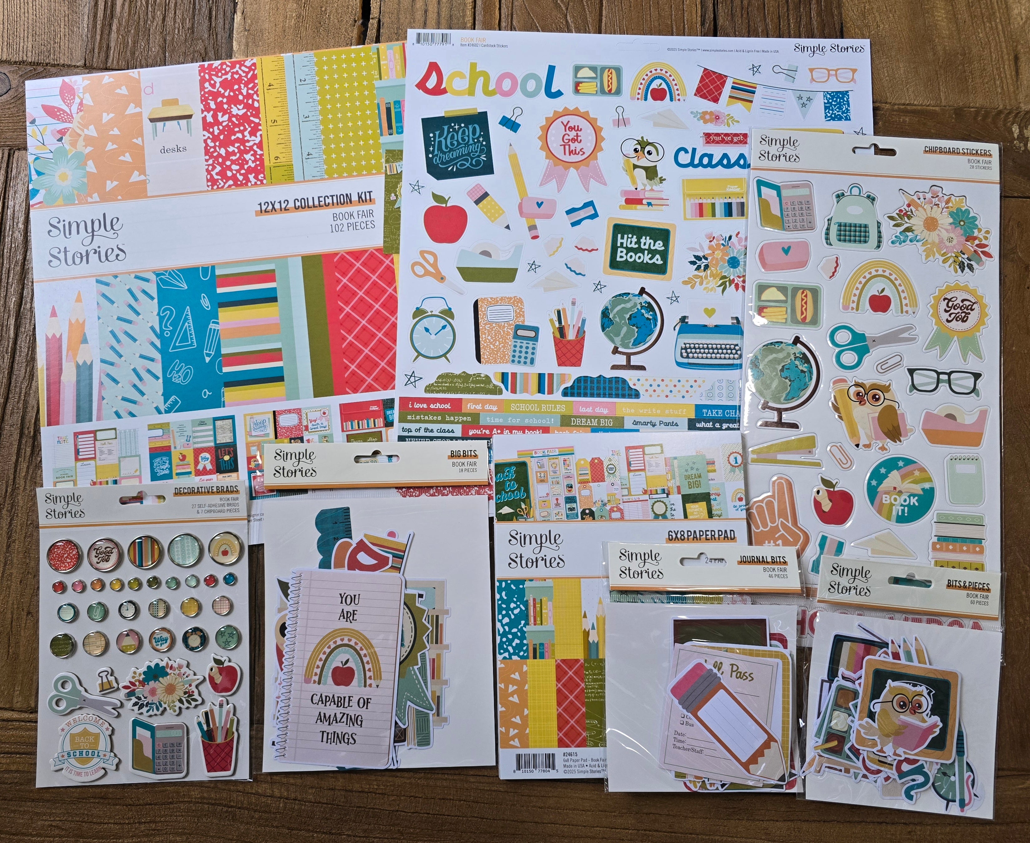 simple-stories-book-fair-scrapbook-bundle-2-set image 1