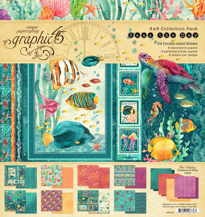 graphic-45-seas-the-day-8x8-collection-pack-24-blatt-meer image 1