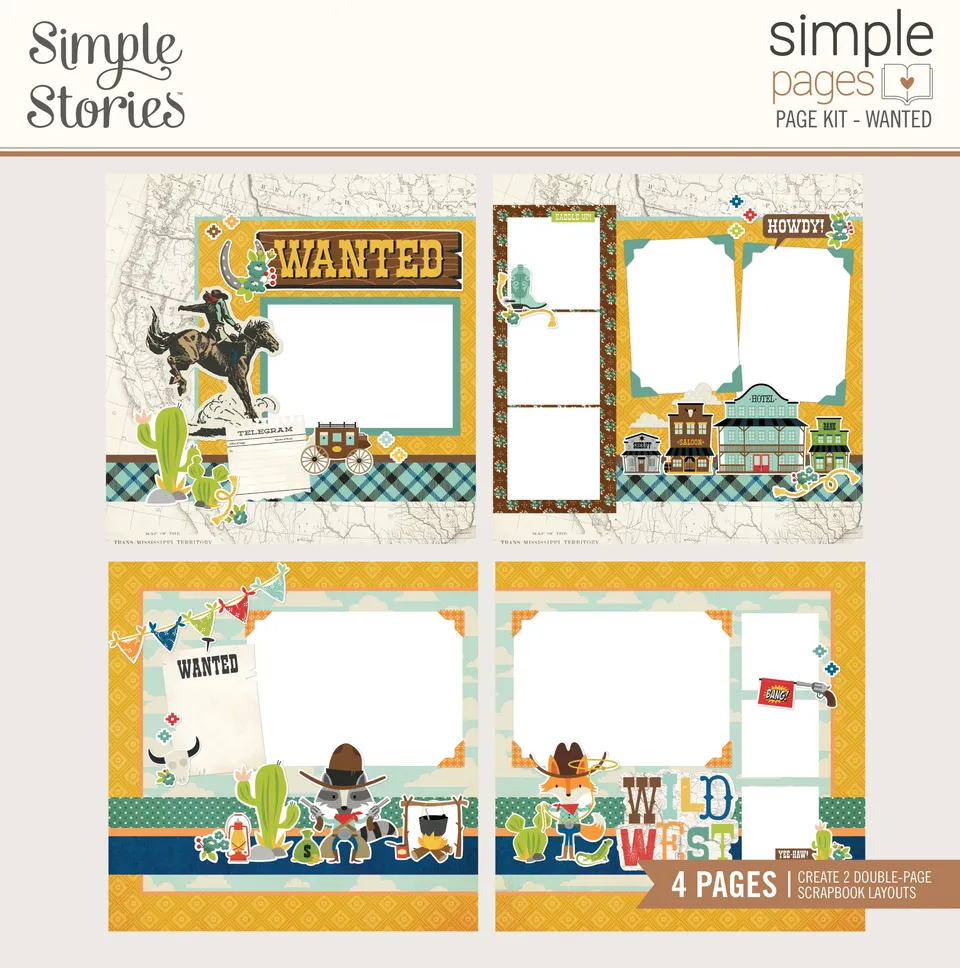 simple-stories-simple-pages-wanted-page-kit-12x12-scrapbooking-set image 1