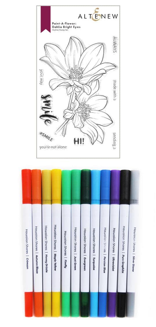 altenew-paint-a-flower-dahlia-bright-eyes-stempel-marker-bundle image 1