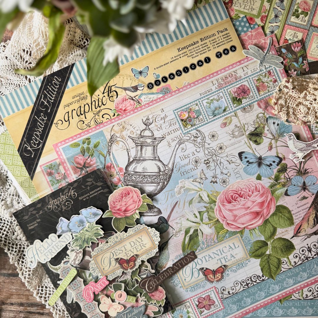 graphic-45-botanical-tea-keepsake-edition-171-teile-set image 2