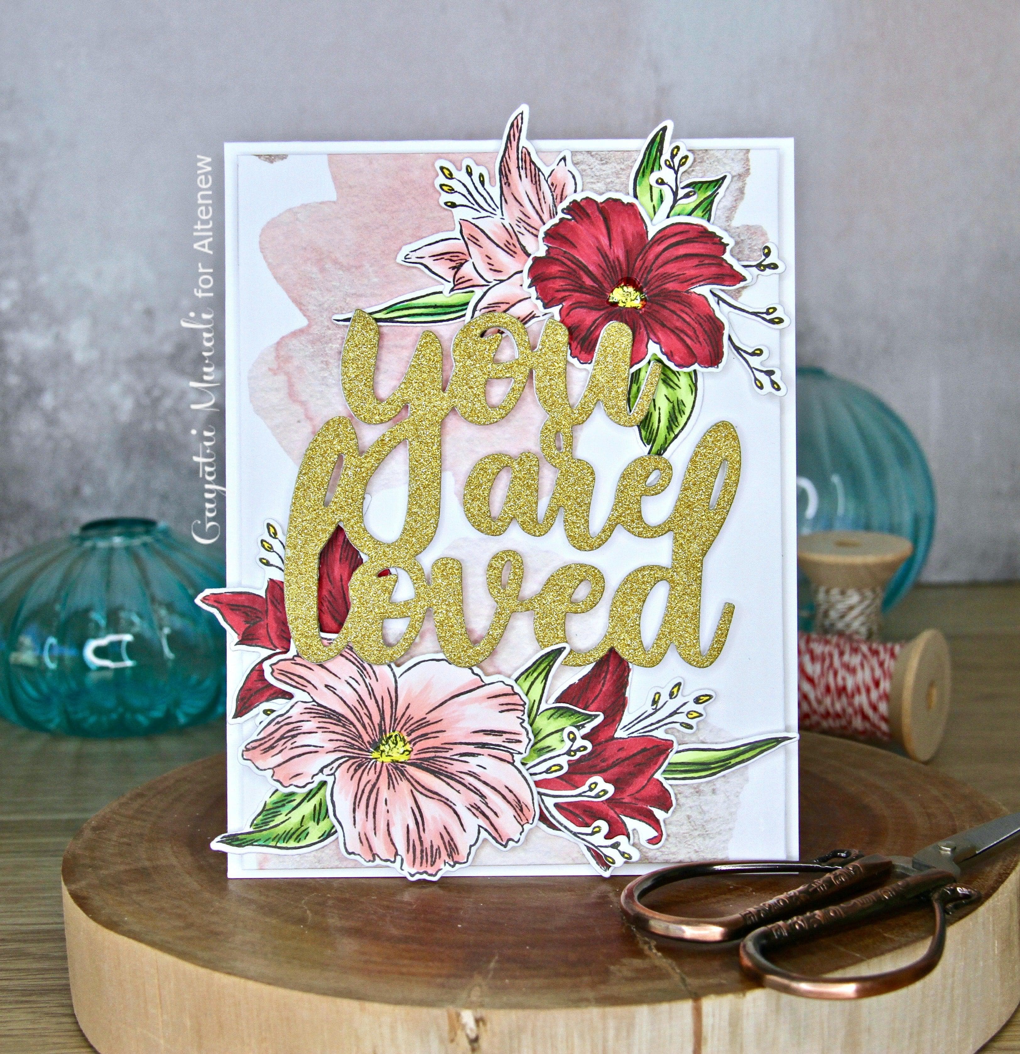 altenew-happy-heart-stempelset-blumen-mit-spr-chen-13-teilig image 3