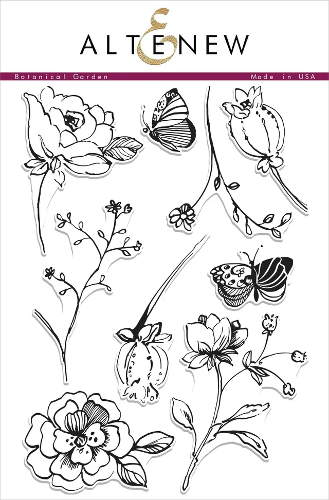altenew-botanical-garden-stempelset-blumen-6x8-floral image 1