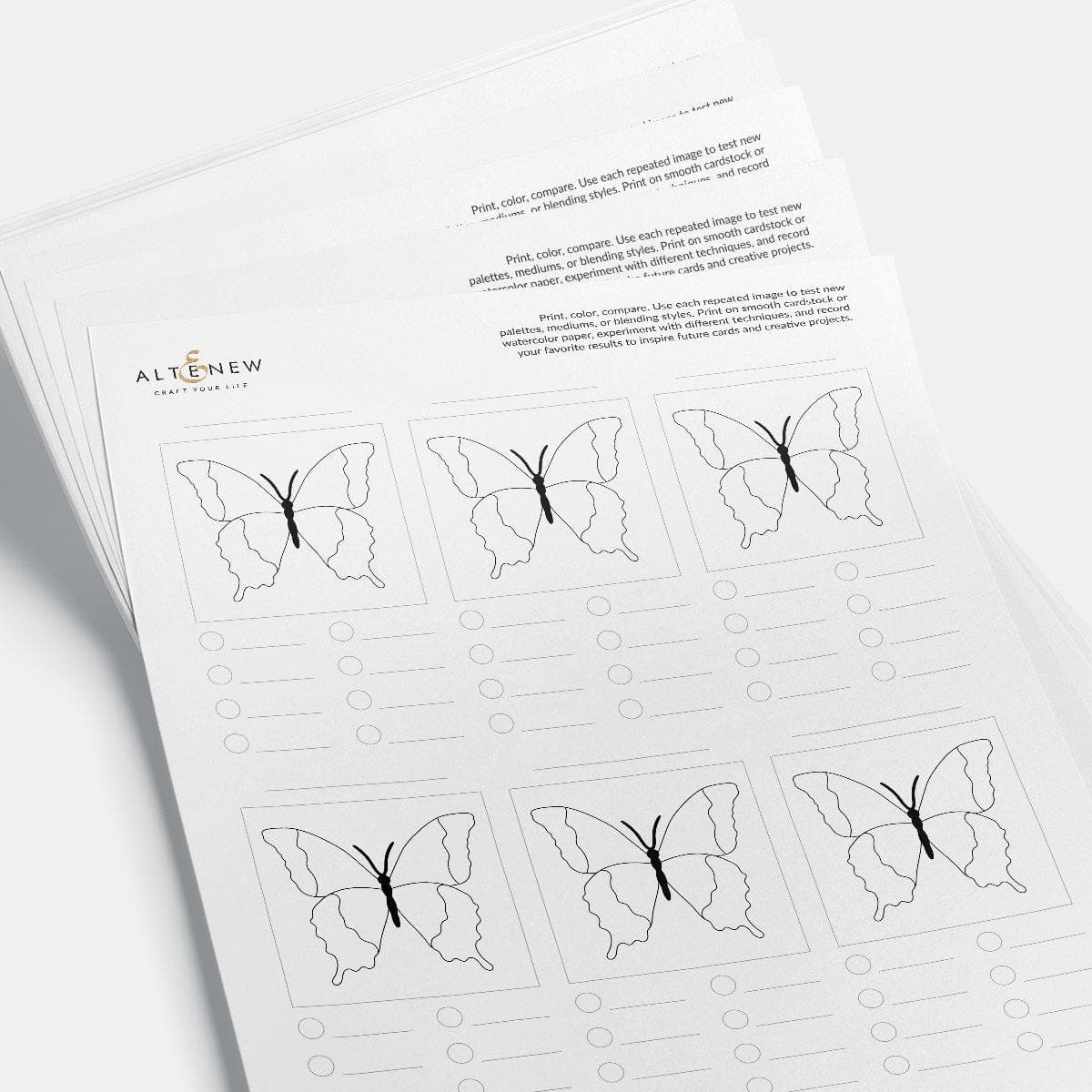 altenew-coloring-practice-sheets-vol-1-printable-6-seiten image 5