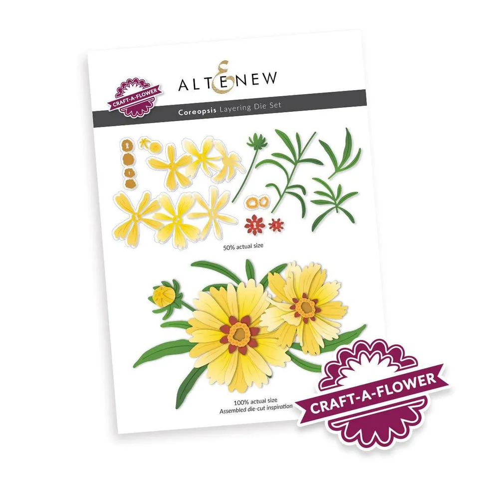 altenew-craft-a-flower-coreopsis-stanzset-blume-11-tlg image 1