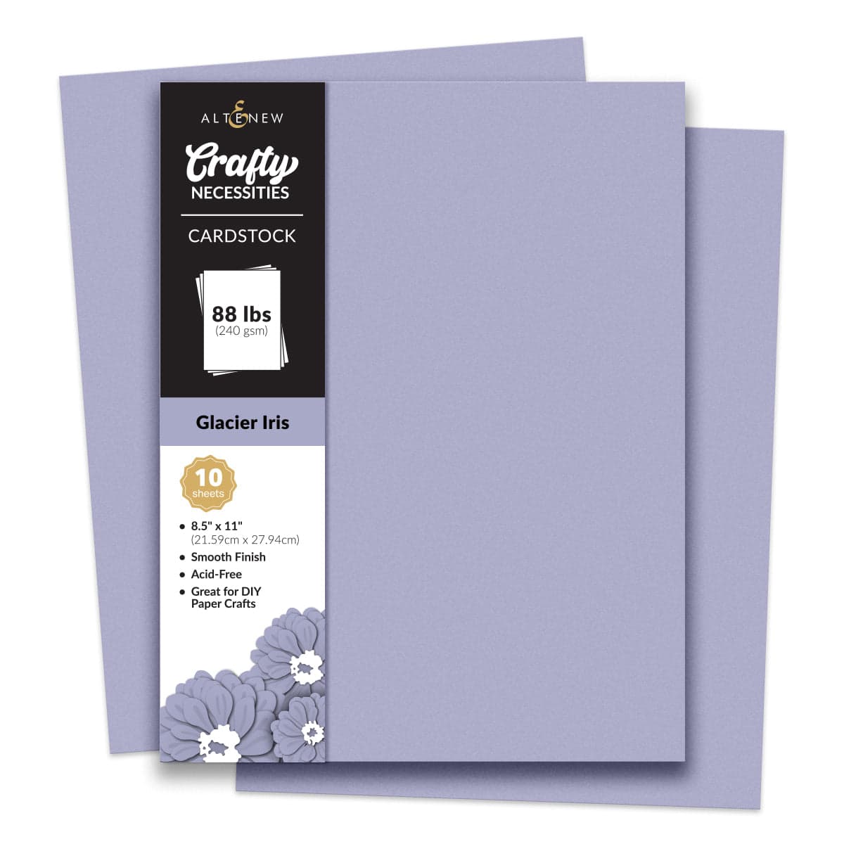 altenew-crafty-necessities-glacier-iris-cardstock-10-blatt-lavendelgrau image 4