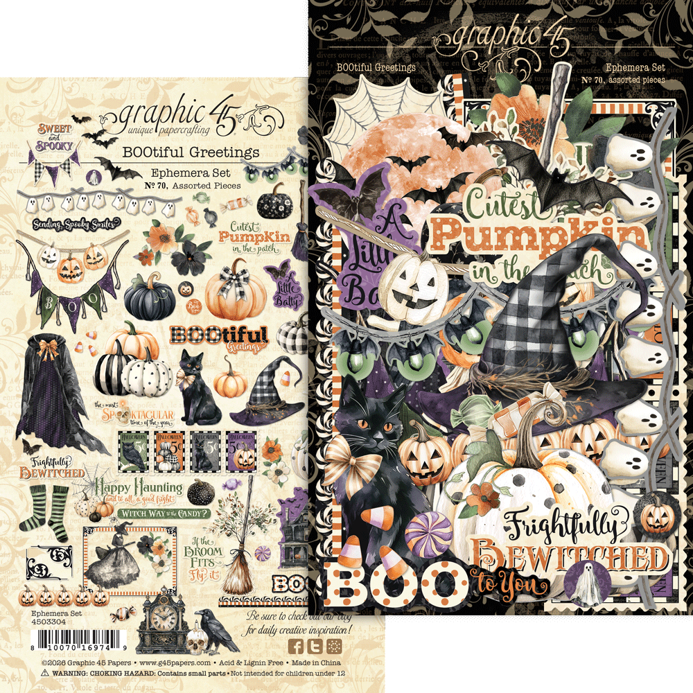 graphic-45-bootiful-greetings-ephemera-set-halloween-69tlg image 1