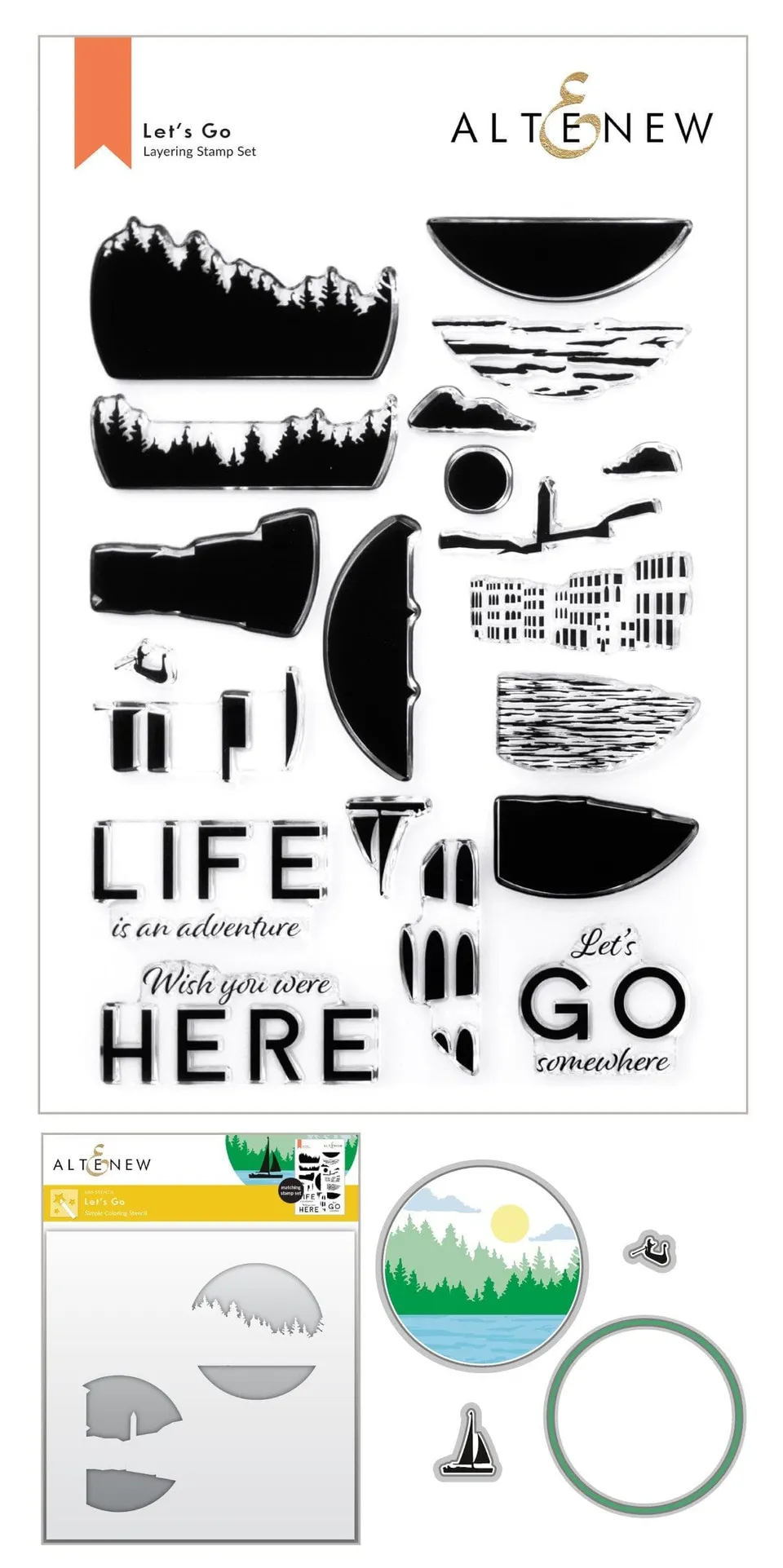 altenew-let-s-go-komplett-bundle-stempel-stanzen-schablone-reise image 1