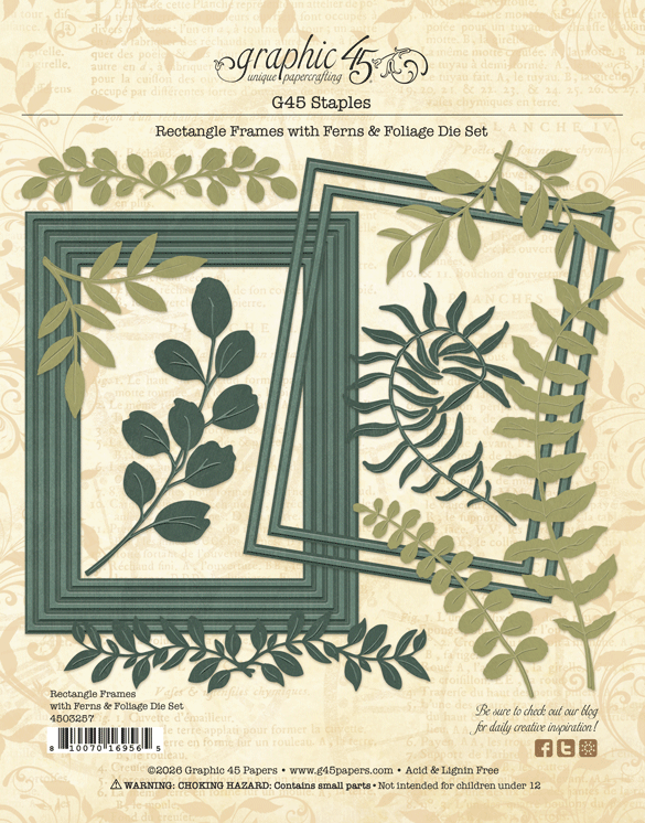 graphic-45-rectangle-frames-ferns-stanzformen-die-set image 2