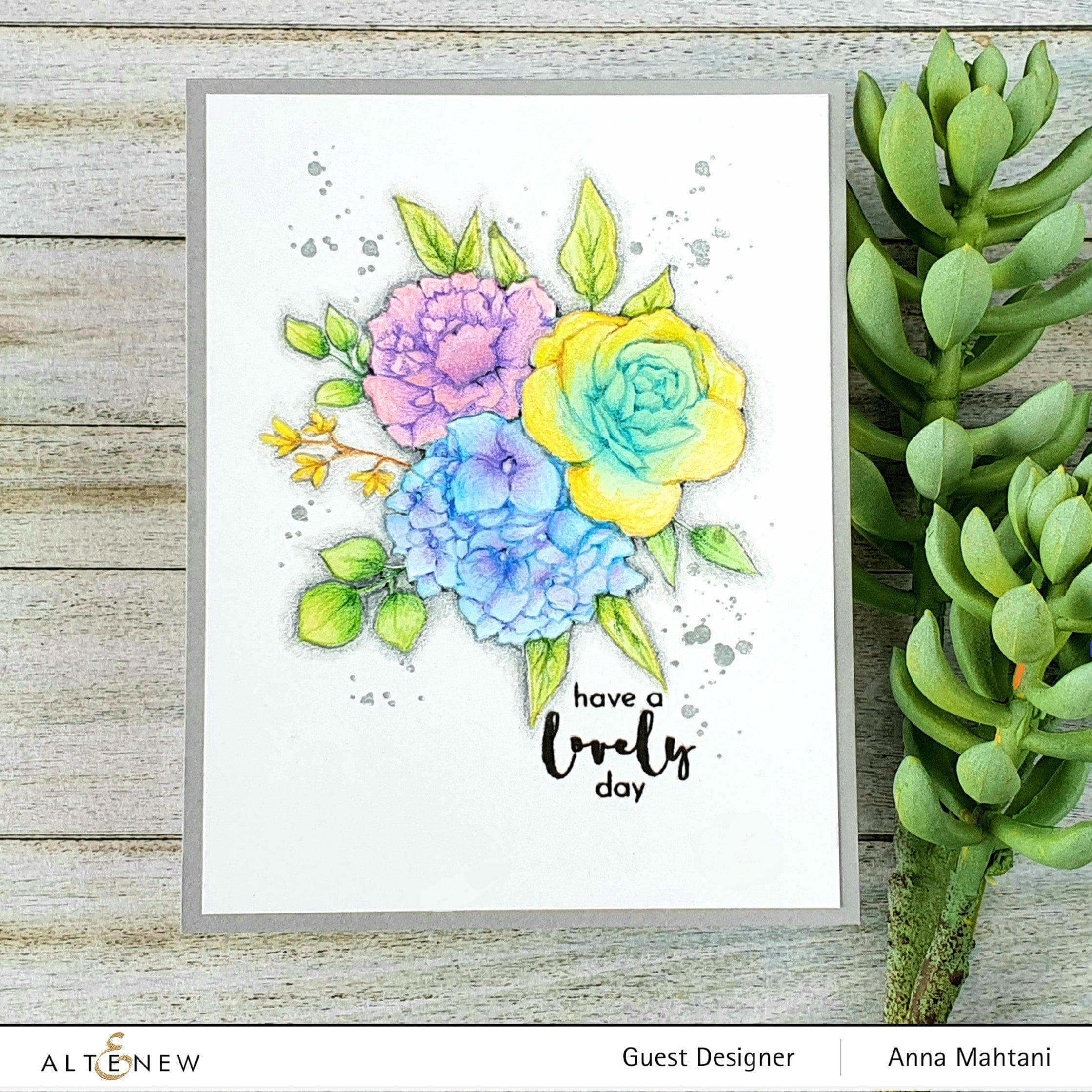 altenew-inky-bouquet-coloring-stencil-schablone-6x6-blumen image 2