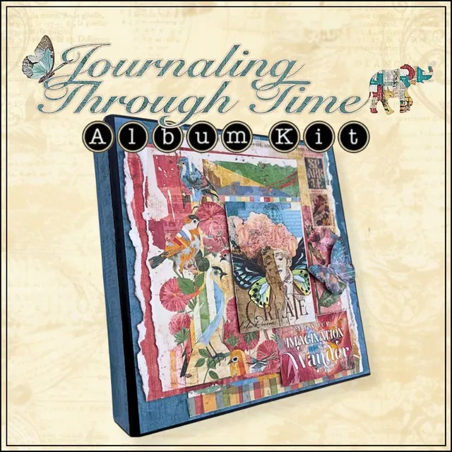 graphic-45-journaling-through-time-album-kit-bastelalbum-schwarz image 1