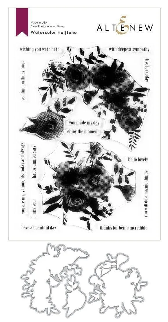 altenew-watercolor-halftone-stempelset-blumen-complete-bundle image 1