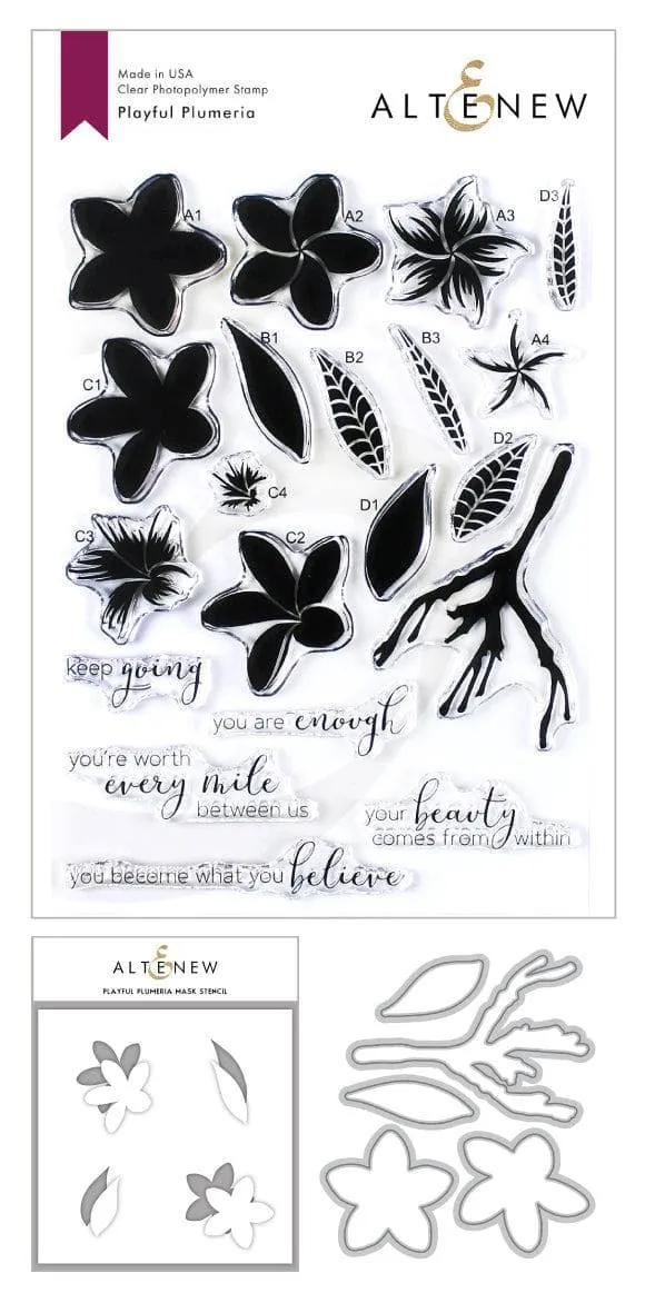 altenew-playful-plumeria-mask-stencil-rosen-6x6 image 1