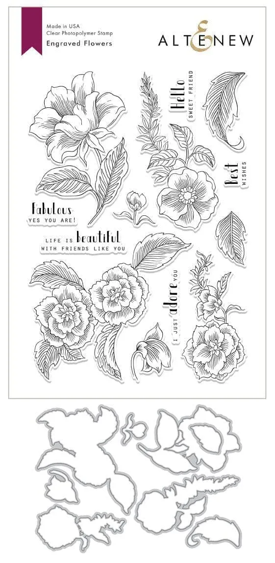 altenew-engraved-flowers-stempelset-blumen-6x8 image 1