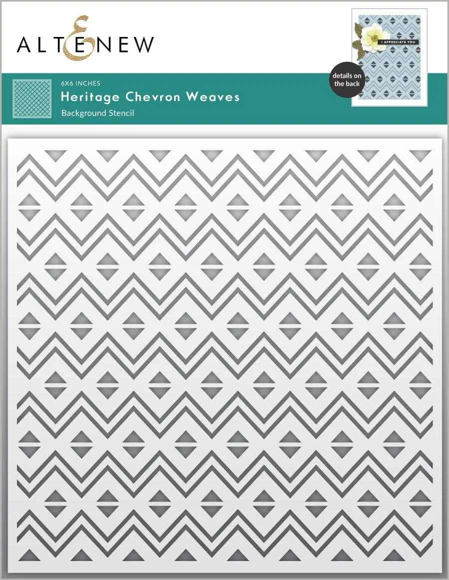 altenew-heritage-chevron-weaves-schablone-6x6-inch-muster image 1