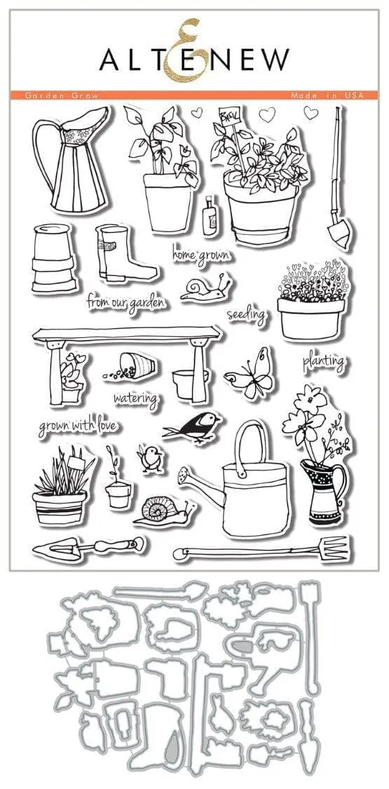 altenew-garden-grow-stempel-komplett-bundle-gartenmotive-6x8 image 1