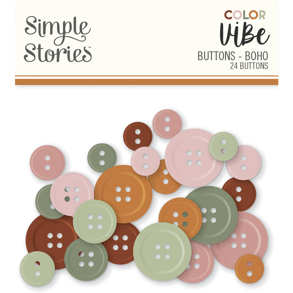 simple-stories-color-vibe-boho-buttons-24-st-ck image 1