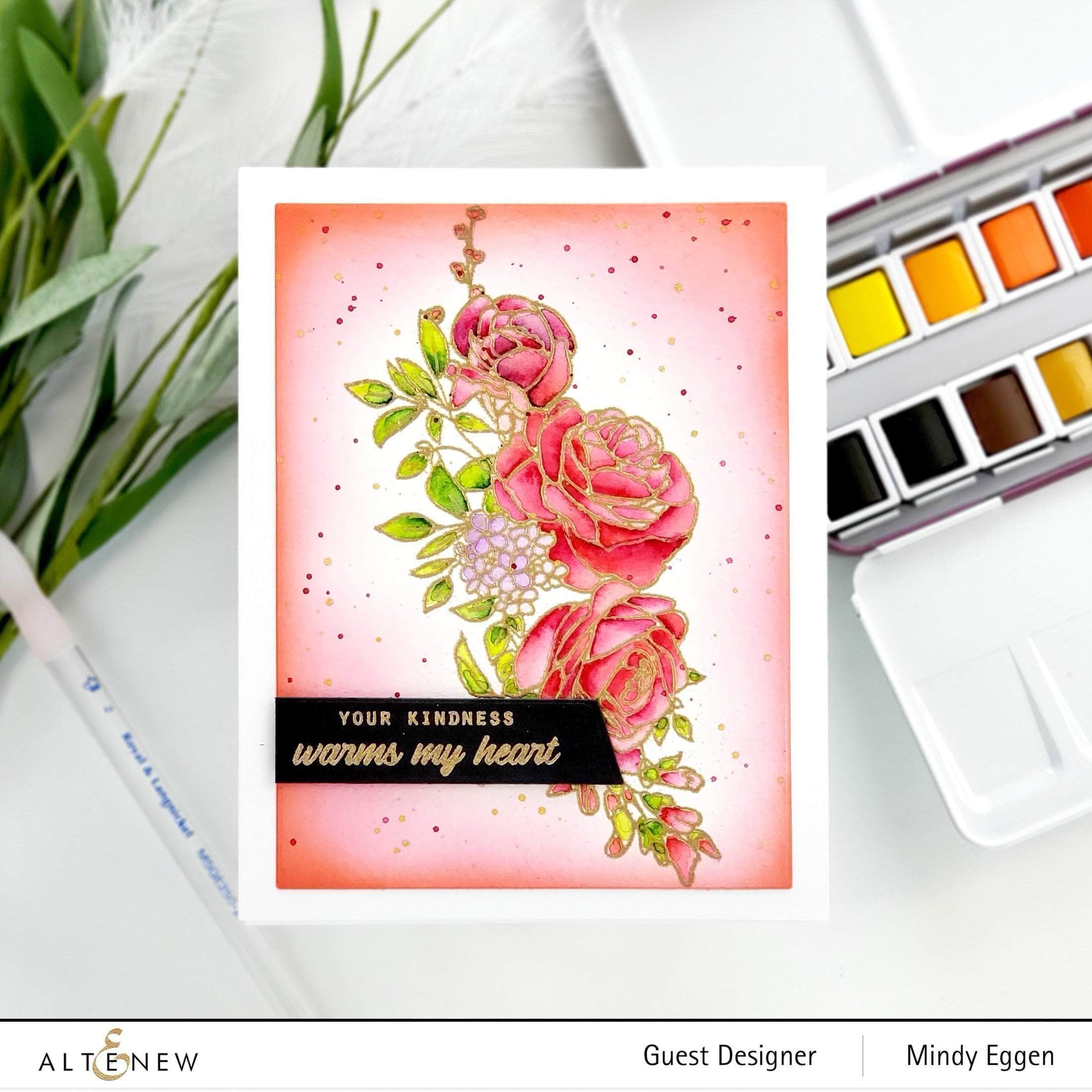 altenew-paint-a-flower-rose-stempelset-outline-blumen-4x6 image 2