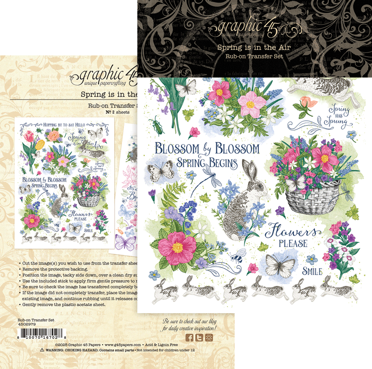 graphic-45-spring-is-in-the-air-rub-ons-fr-hling-2-bogen image 1