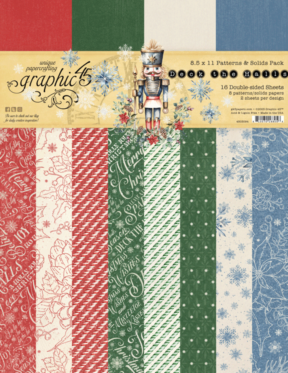 graphic-45-deck-the-halls-8-5x11-motivpapier-weihnachten-16-blatt image 1