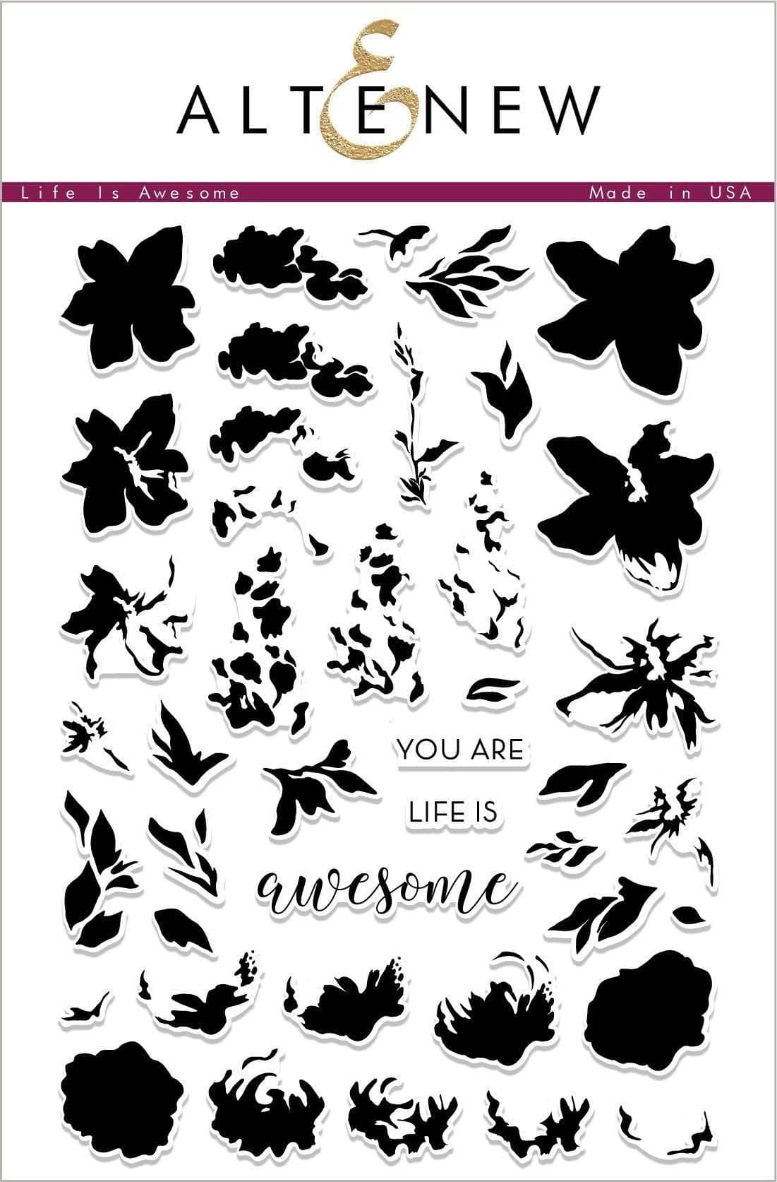 altenew-life-is-awesome-stempelset-blumen-6x8-zoll image 1