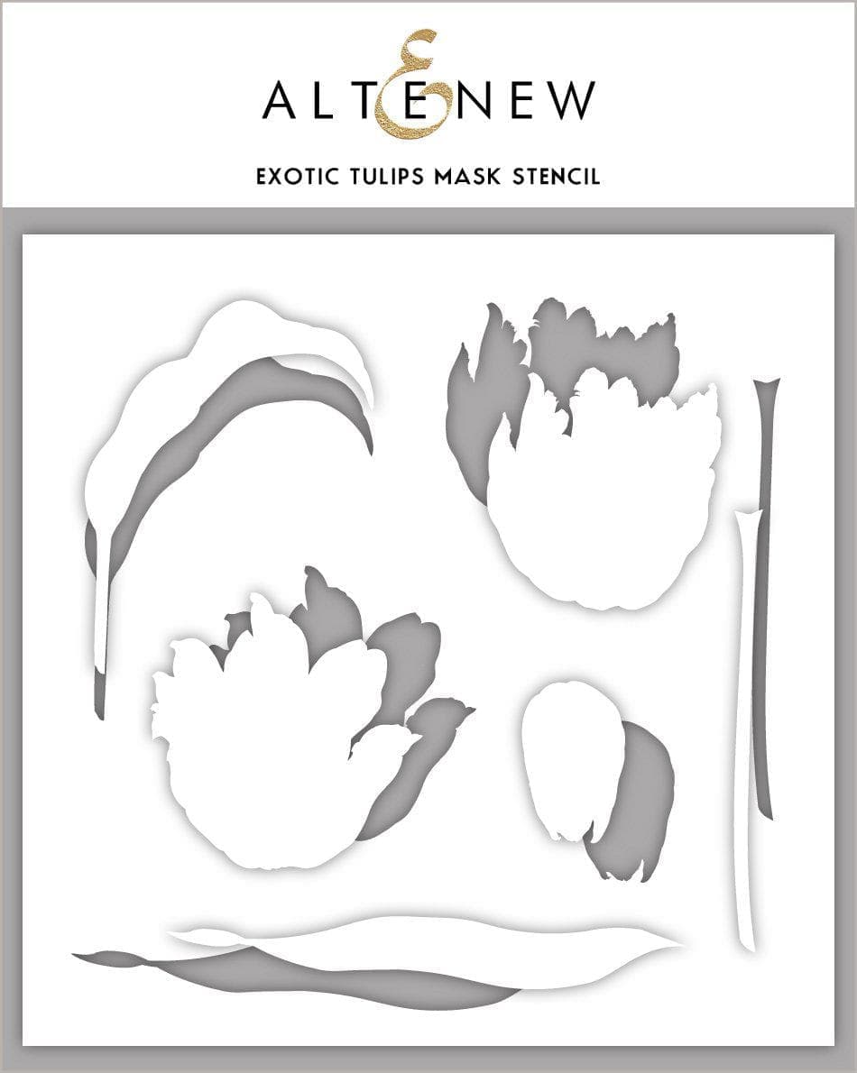 altenew-exotic-tulips-mask-stencil-schablone-6x6-zoll-floral image 1