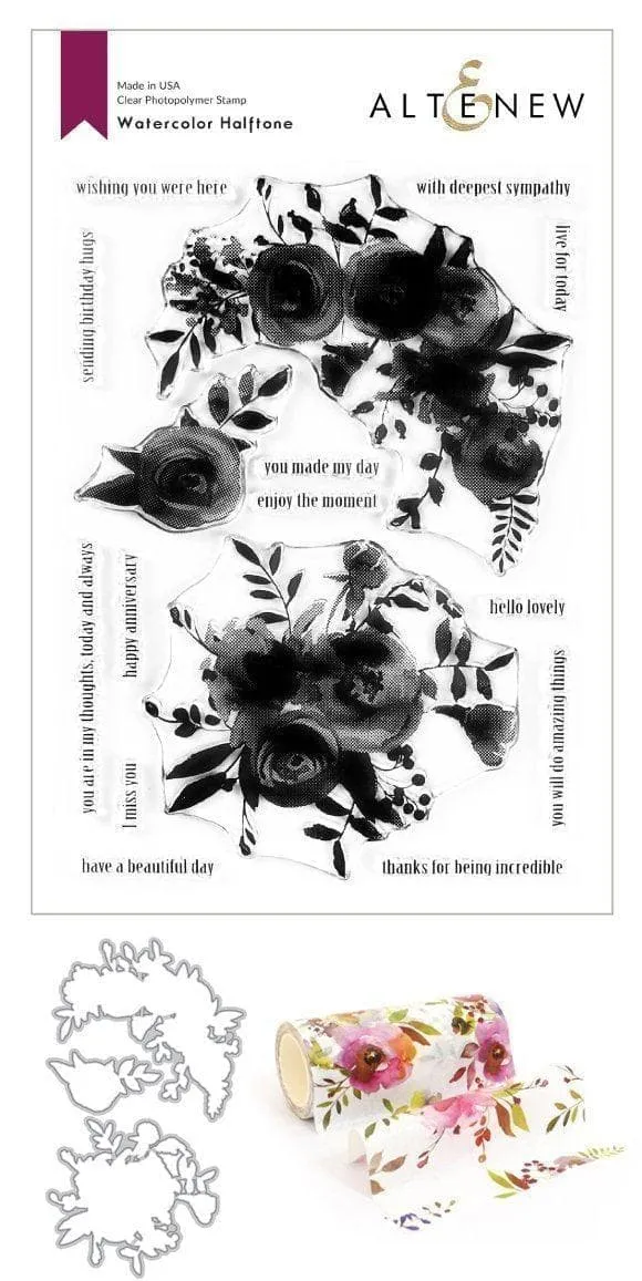 altenew-watercolor-halftone-stempelset-stanzen-washi-bundle image 1