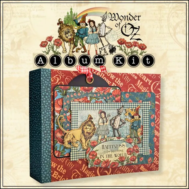 graphic-45-wonder-of-oz-album-kit-accordion-tag-album image 1
